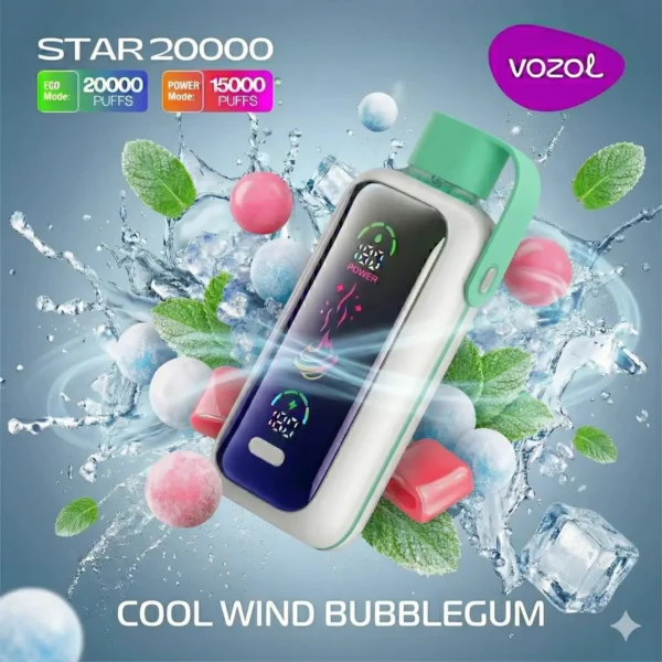 Vozol Star 20K – Cool Wind Bubble Gum