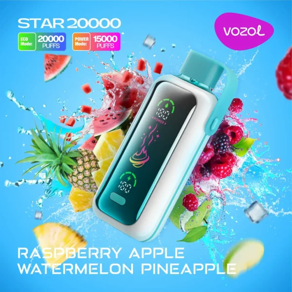 Vozol Star 20K – Raspberry Apple Watermelon Pineapple