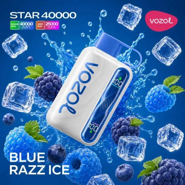 Vozol Star 40000 – Blue Razz Ice