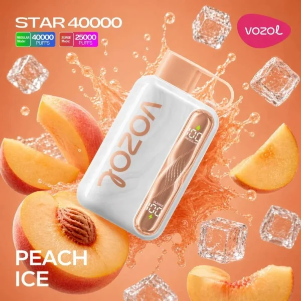 Vozol Star 40000 – Peach Ice