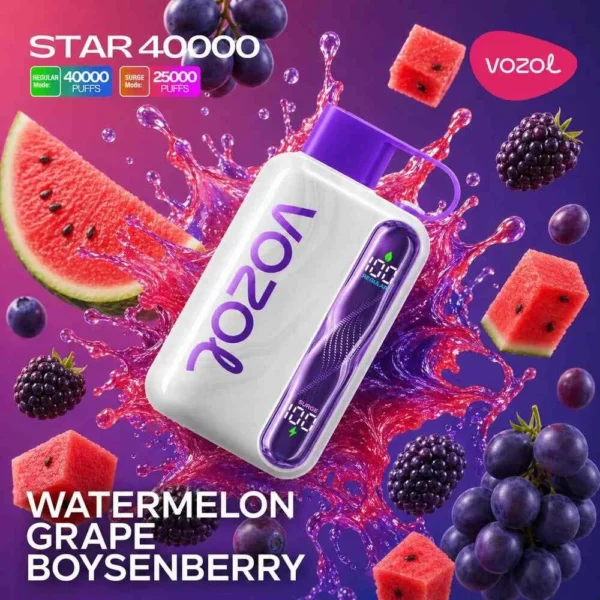 Vozol Star 40000 – Watermelon Grape Boysenberry