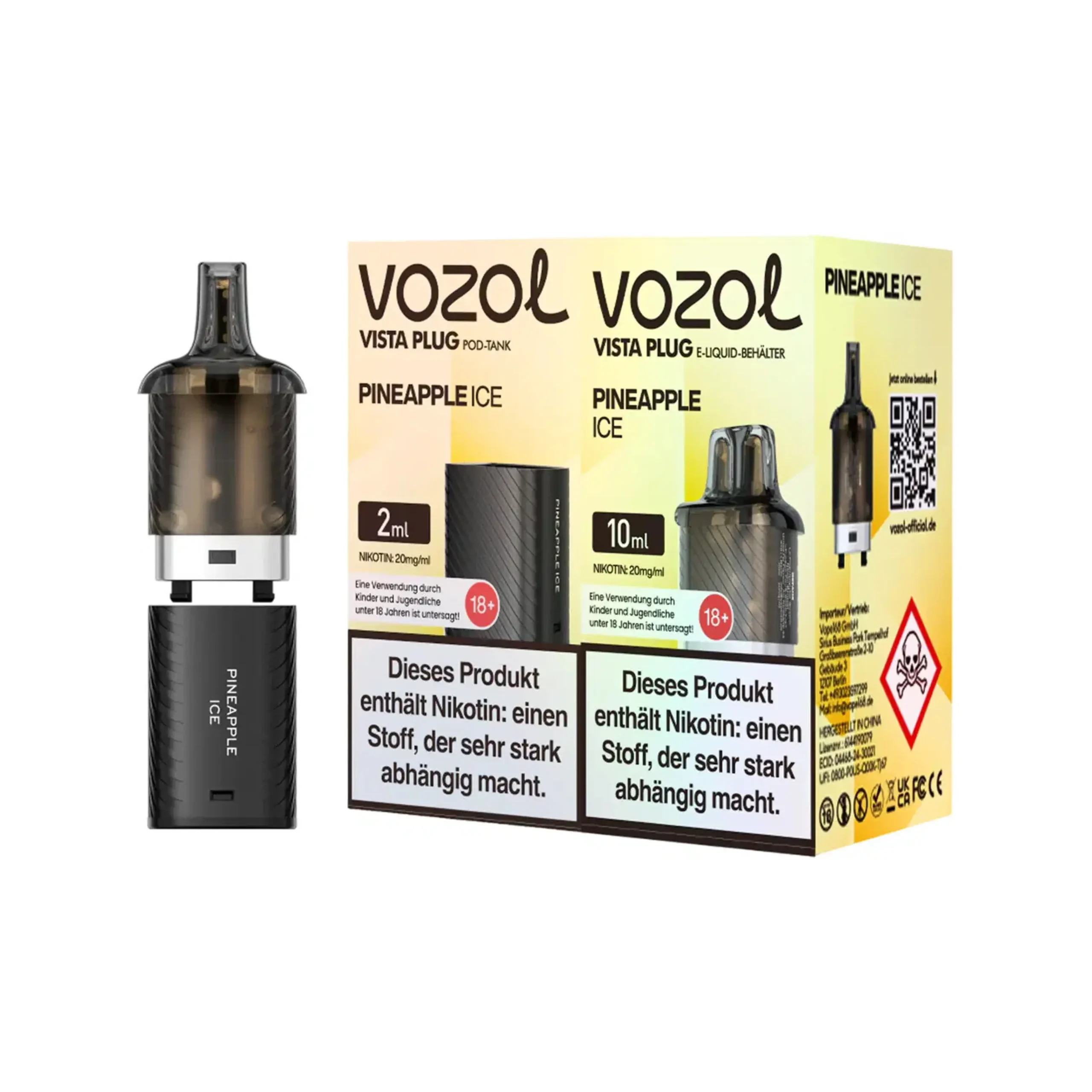 Vozol Vista Plug Prefilled Pod Tank –Pineapple Ice