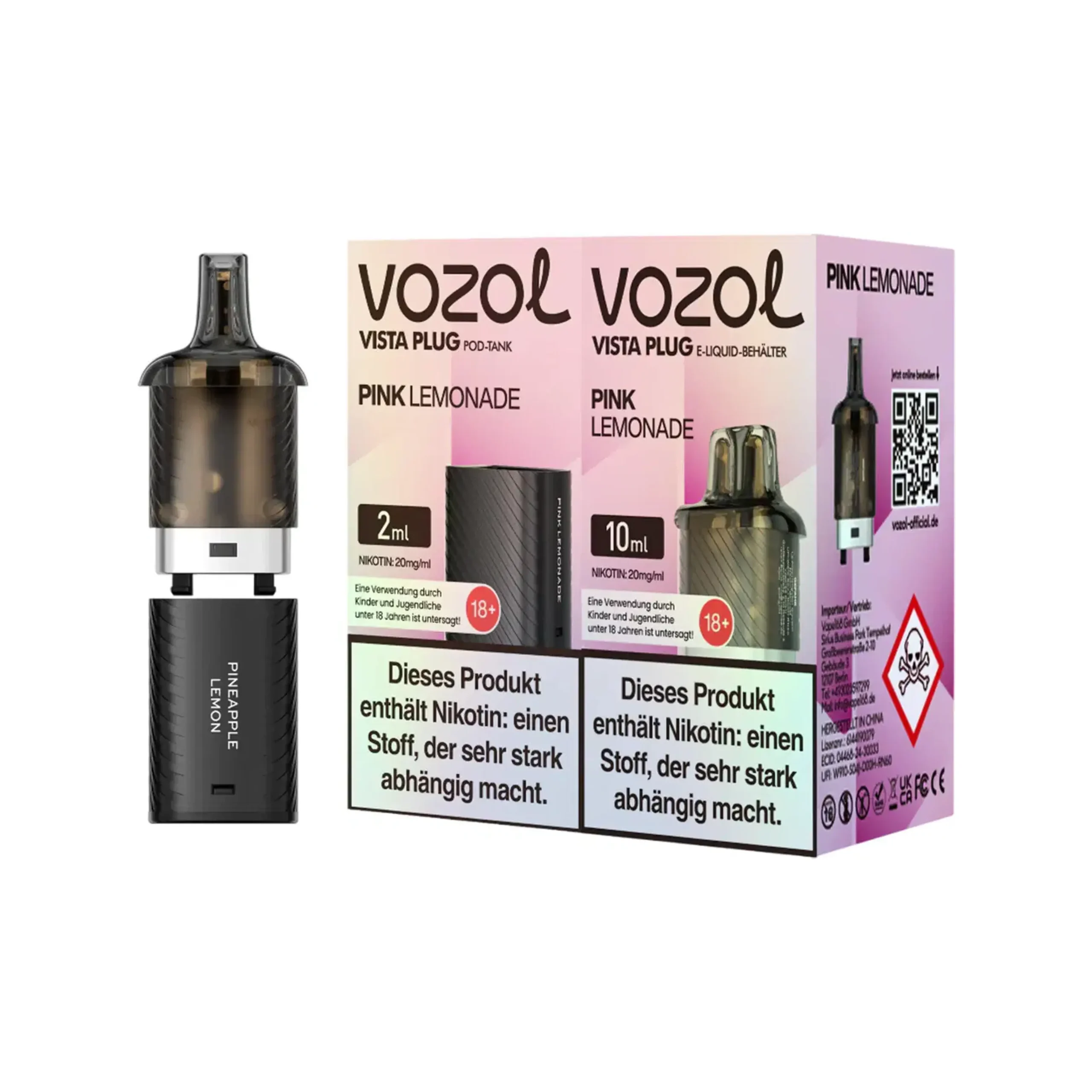 Vozol Vista Plug Prefilled Pod Tank –Pink Lemonade