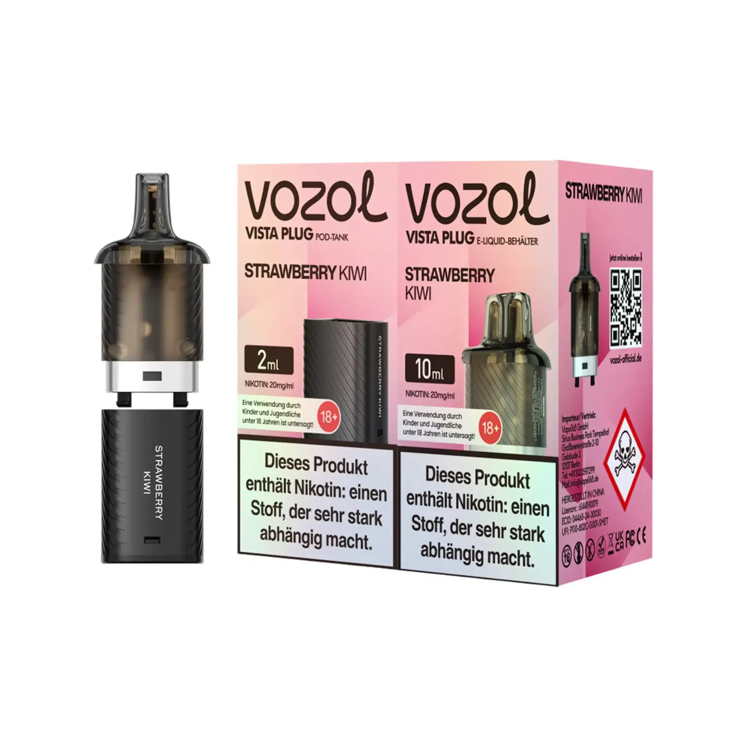 Vozol Vista Plug Prefilled Pod Tank –Strawberry Kiwi