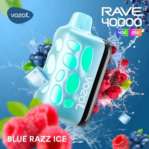 Vozol Rave 40K – Blue Razz Ice