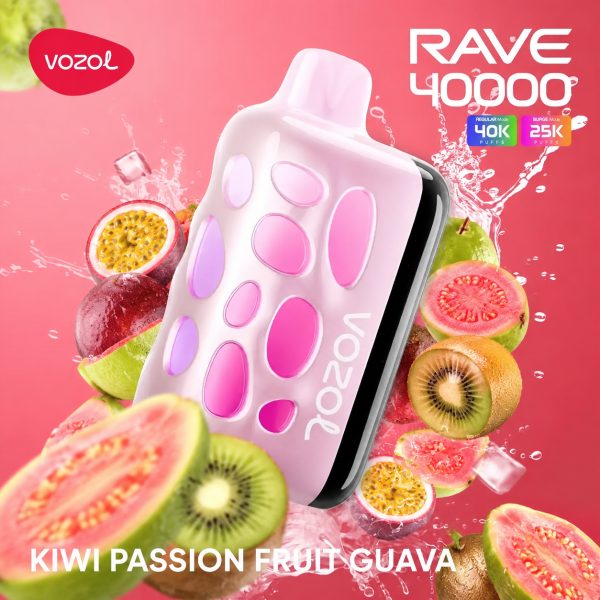 Vozol Rave 40K – Kiwi Passion Fruit Guava