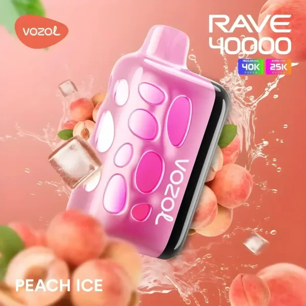 Vozol Rave 40K – Peach Ice