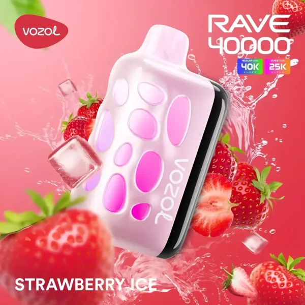 Vozol Rave 40K – Strawberry Ice